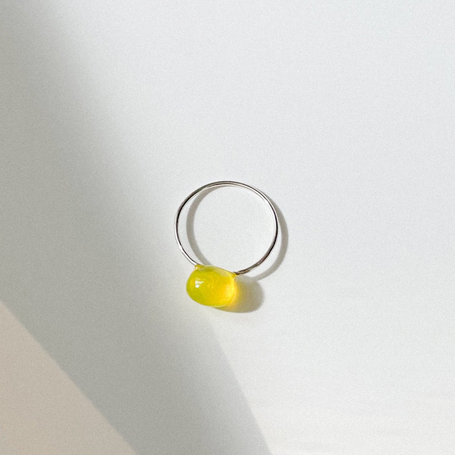Water trace ring /&quot;Lemon cake&quot;2nd REVISITED